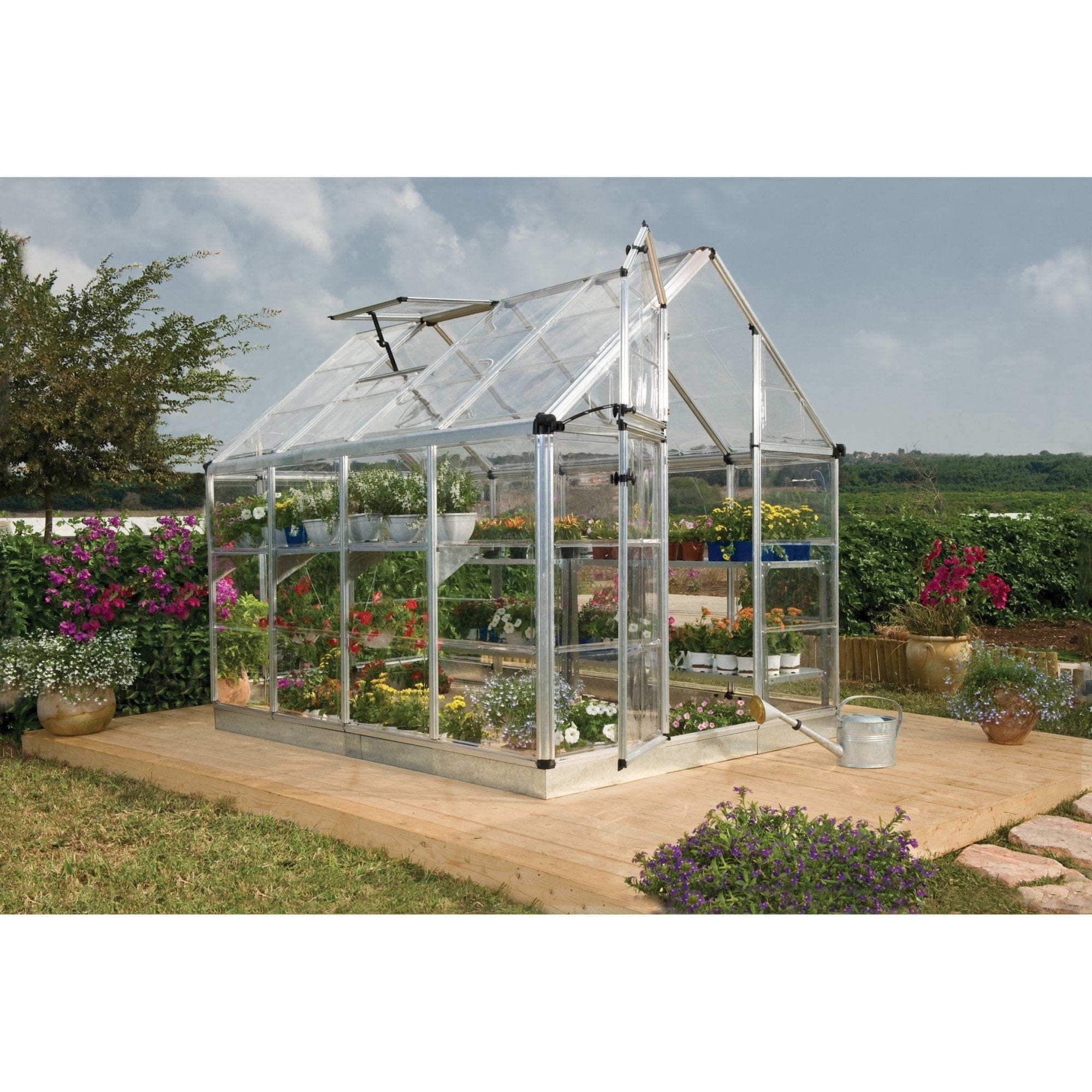 Palram - Canopia | Snap & Grow Greenhouse Kit - 6ft Wide - Silver With 0.8mm Polycarbonate Glazing - Image 5
