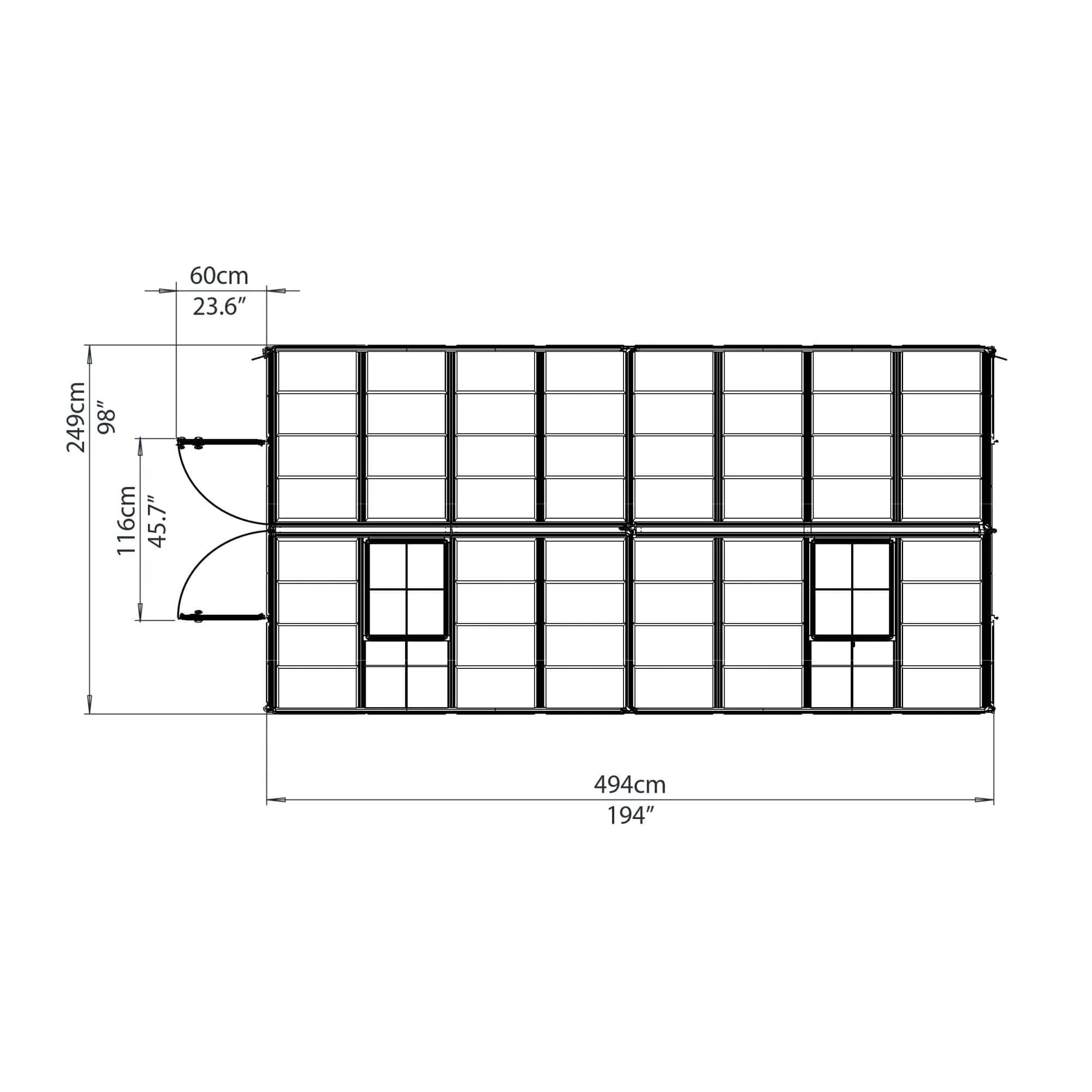 Palram - Canopia | Snap & Grow Greenhouse Kit - 8 Ft Wide - Silver With 0.8mm Polycarbonate Glazing - Image 18