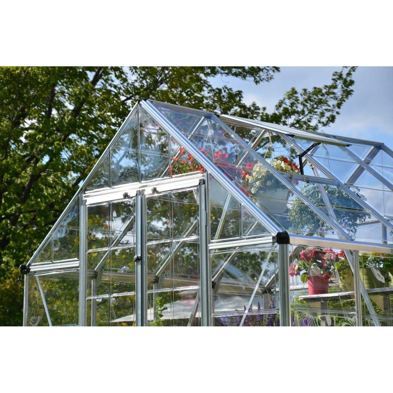 Palram - Canopia | Snap & Grow Greenhouse Kit - 8 Ft Wide - Silver With 0.8mm Polycarbonate Glazing - Image 3