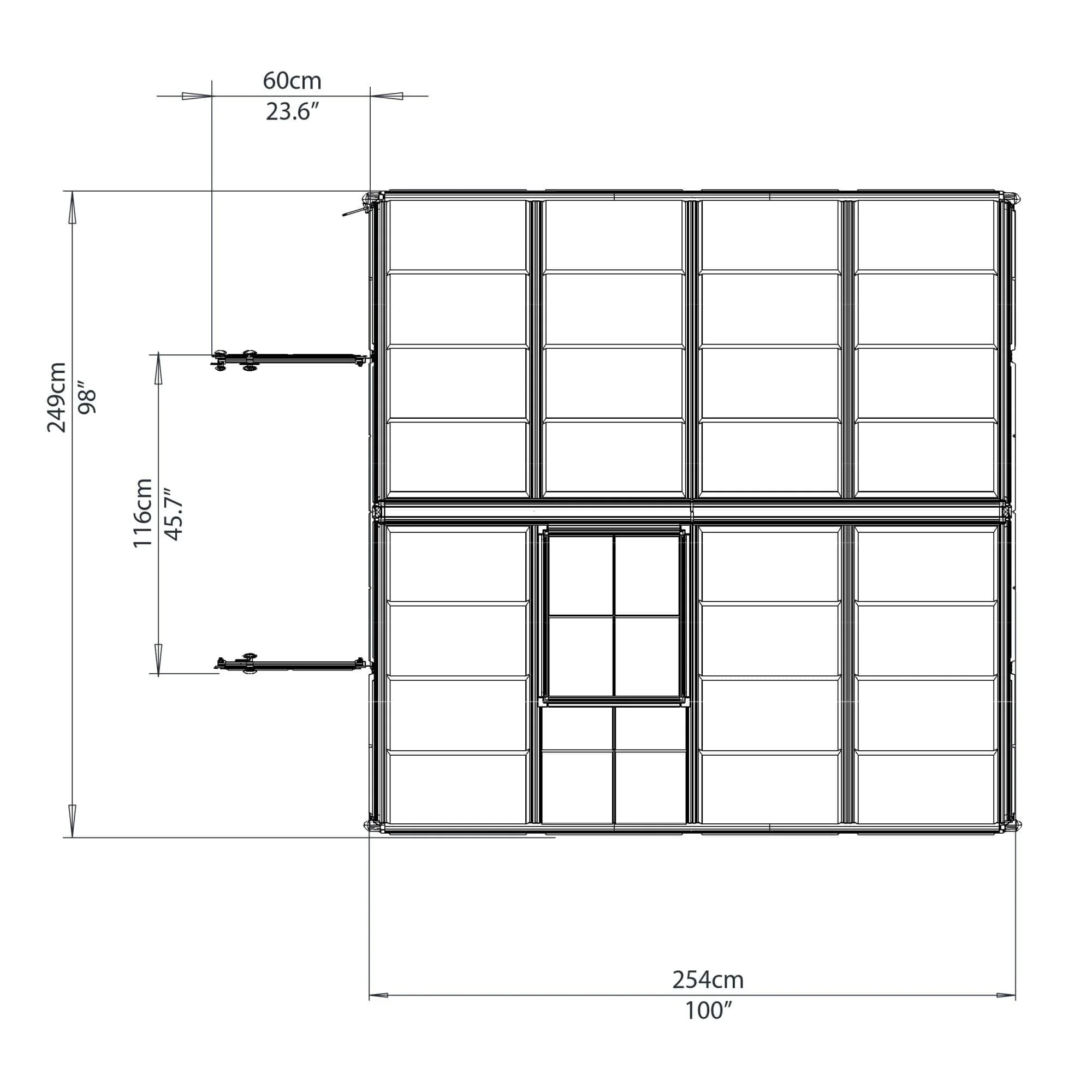 Palram - Canopia | Snap & Grow Greenhouse Kit - 8 Ft Wide - Silver With 0.8mm Polycarbonate Glazing - Image 9