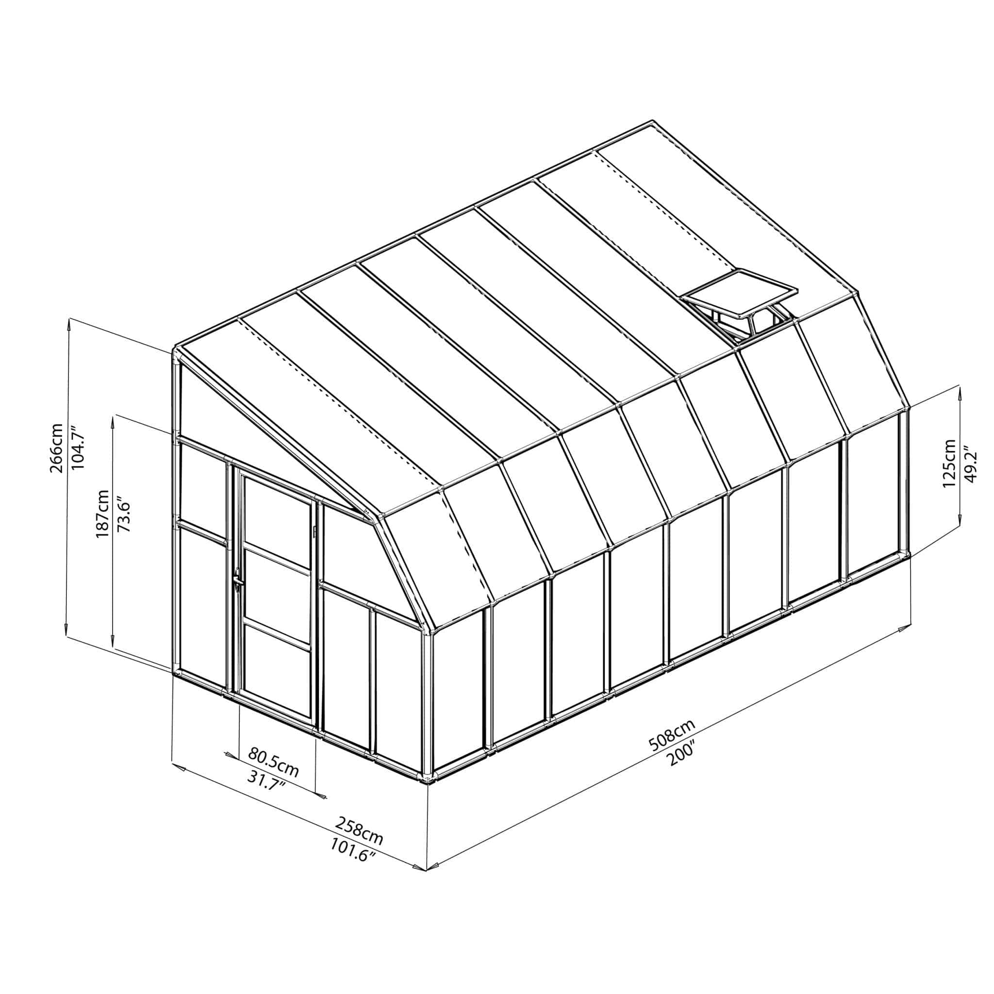 Palram - Canopia | Sun Room Eight Sunroom Enclosure, Lean To Greenhouse Kit - Image 19
