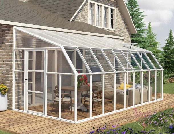 Palram - Canopia | Sun Room Eight Sunroom Enclosure, Lean To Greenhouse Kit - Image 21