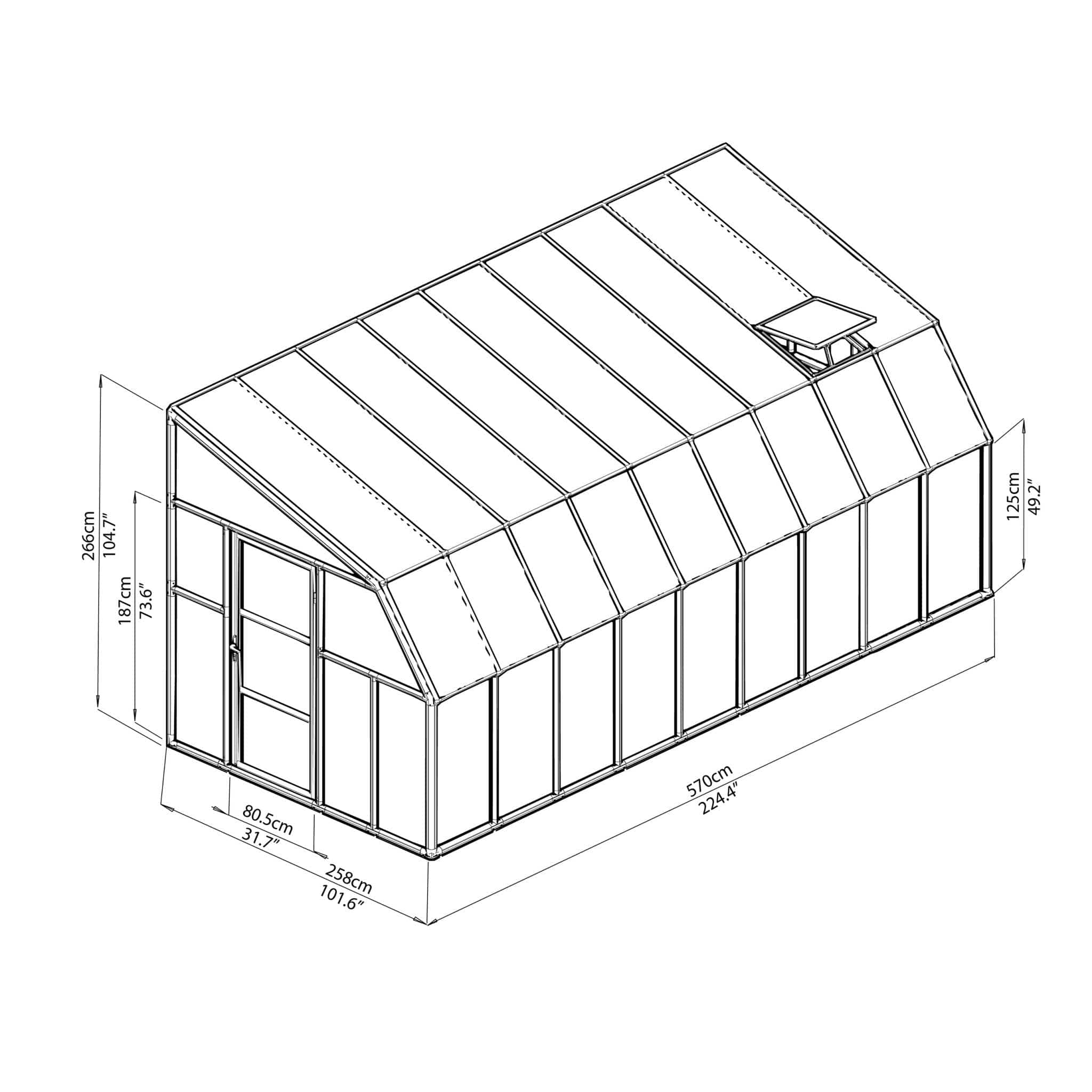 Palram - Canopia | Sun Room Eight Sunroom Enclosure, Lean To Greenhouse Kit - Image 22