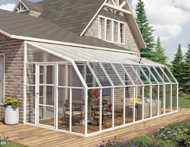 Palram - Canopia | Sun Room Eight Sunroom Enclosure, Lean To Greenhouse Kit - Image 24