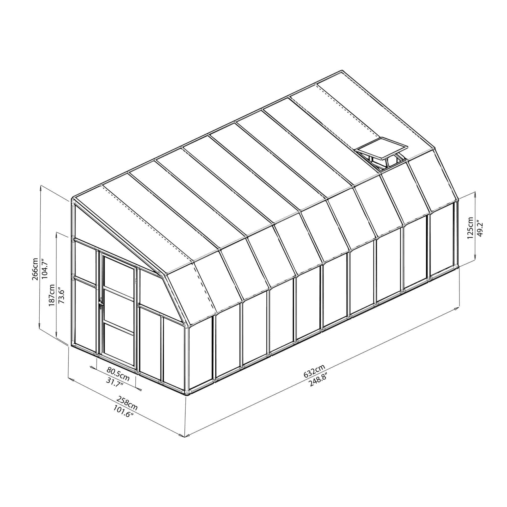 Palram - Canopia | Sun Room Eight Sunroom Enclosure, Lean To Greenhouse Kit - Image 25