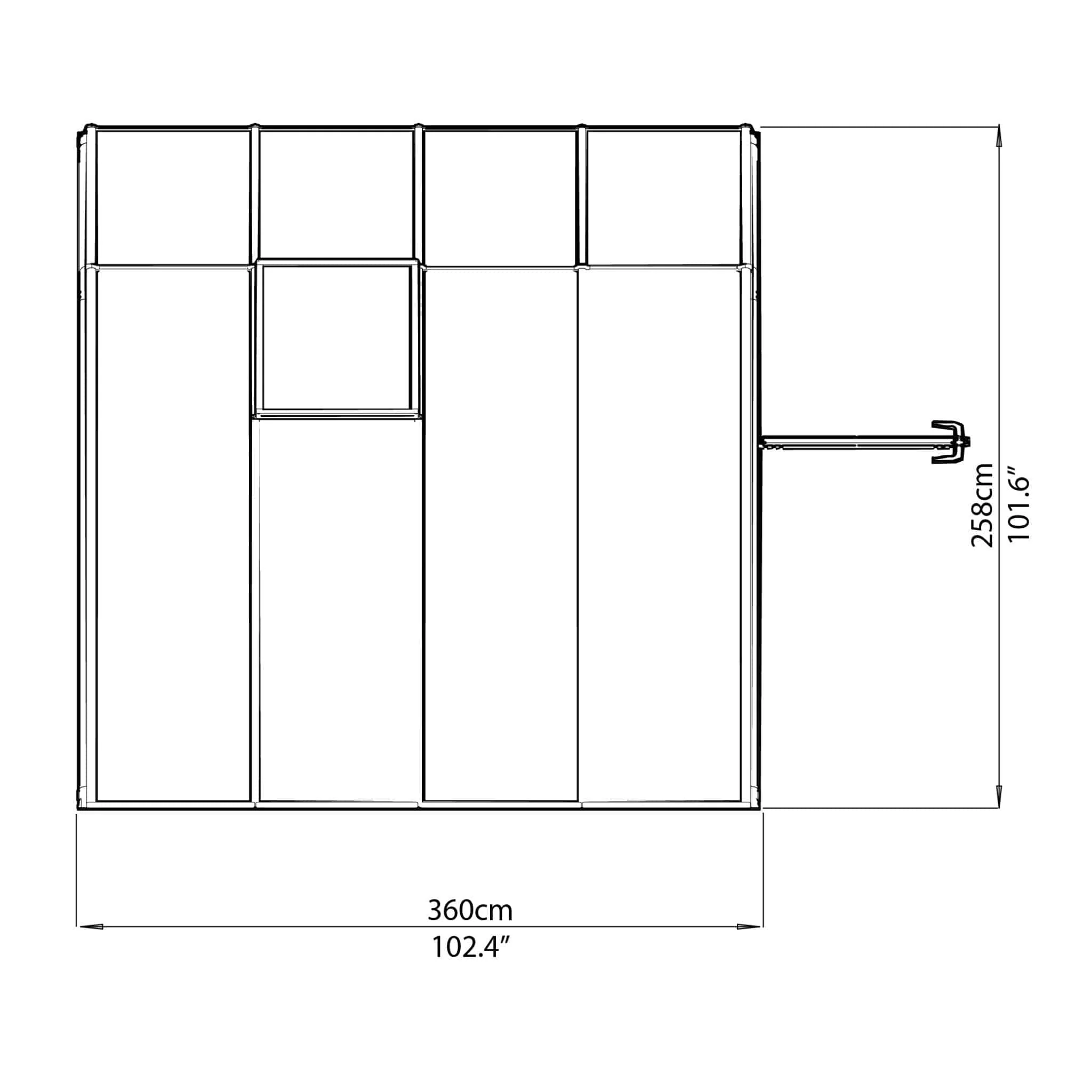 Palram - Canopia | Sun Room Eight Sunroom Enclosure, Lean To Greenhouse Kit - Image 5