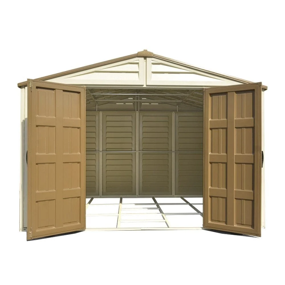 DuraMax | 10.5x10.5x6 ft Woodbridge Plus Vinyl Plastic Storage Shed with Foundation - Image 5