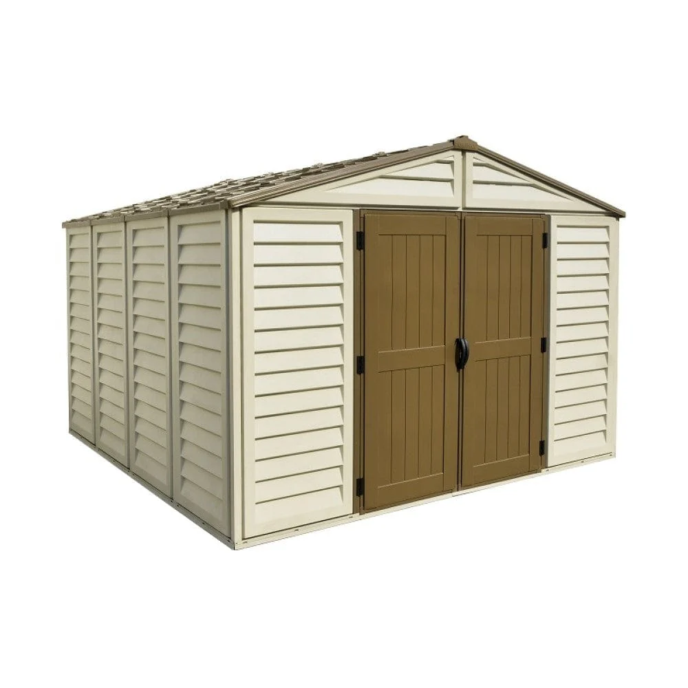 DuraMax | 10.5x10.5x6 ft Woodbridge Plus Vinyl Plastic Storage Shed with Foundation - Image 9