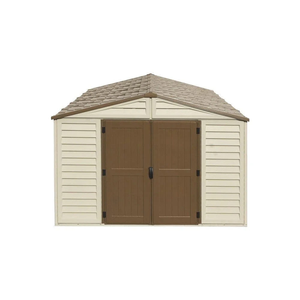 DuraMax | 10.5x13x6 ft Woodbridge Plus Vinyl Plastic Storage Shed with Foundation - Image 3