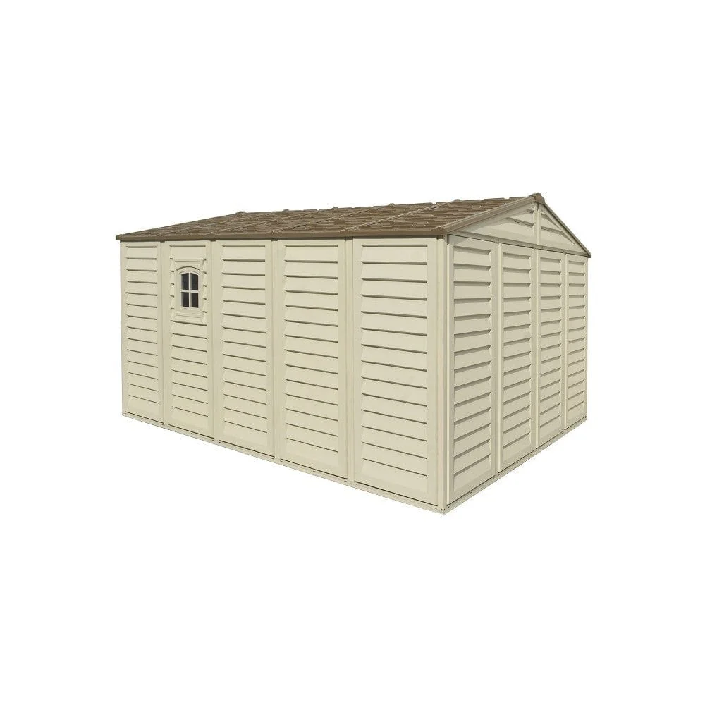 DuraMax | 10.5x13x6 ft Woodbridge Plus Vinyl Plastic Storage Shed with Foundation - Image 6