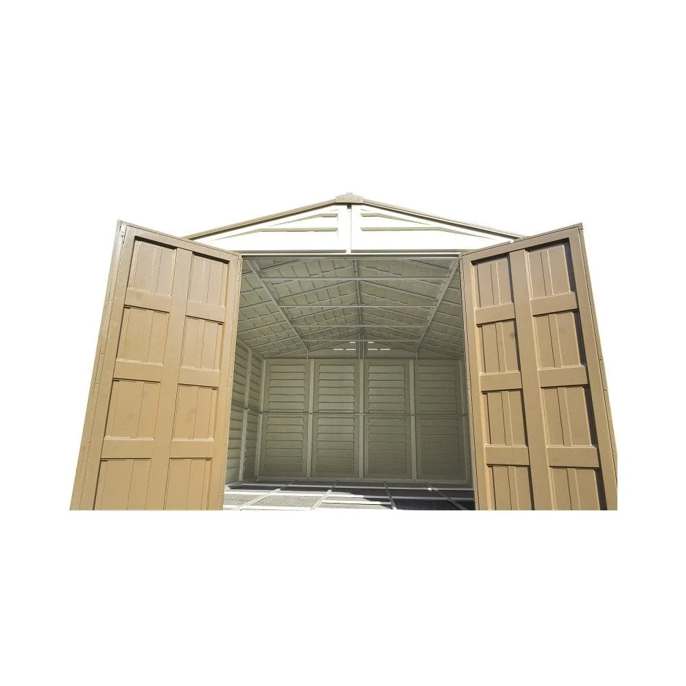DuraMax | 10.5x13x6 ft Woodbridge Plus Vinyl Plastic Storage Shed with Foundation - Image 7