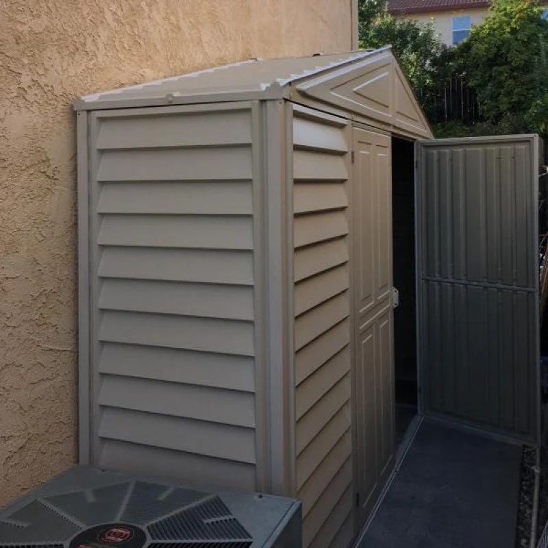 DuraMax | 10.5x3x6 Ft SidePro Vinyl Plastic Storage Shed with Foundation - Image 11