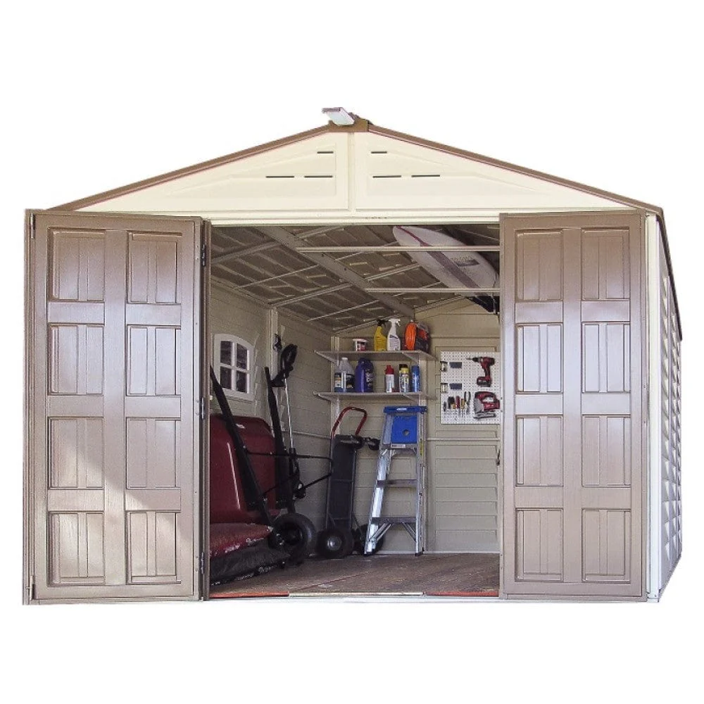 DuraMax | 10.5x8x6 ft Woodbridge Plus Vinyl Plastic Storage Shed with Foundation - Image 17