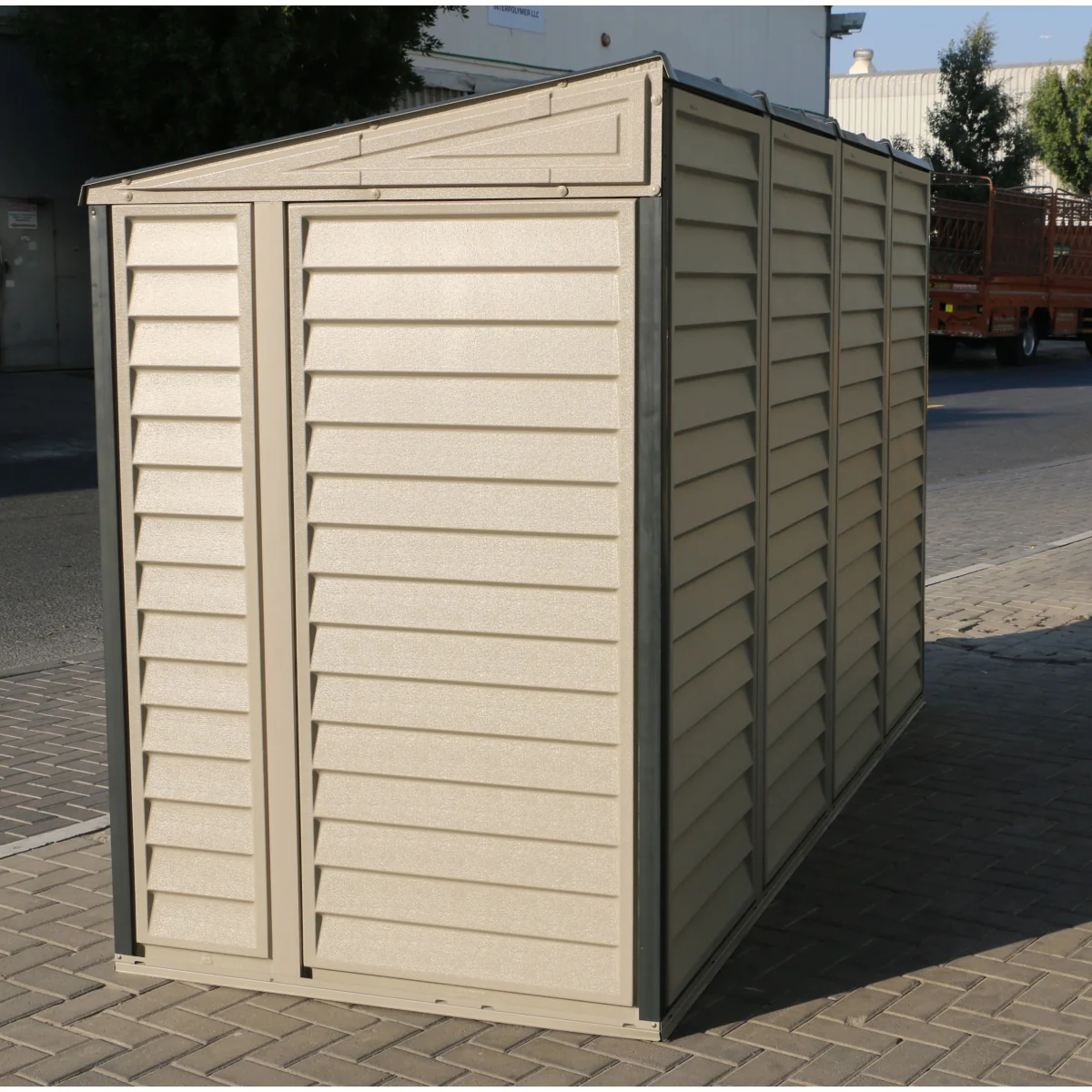 DuraMax | 10x4 ft SideMate Plus Pro Vinyl Plastic Storage Shed with Double Doors and Foundation - Image 10
