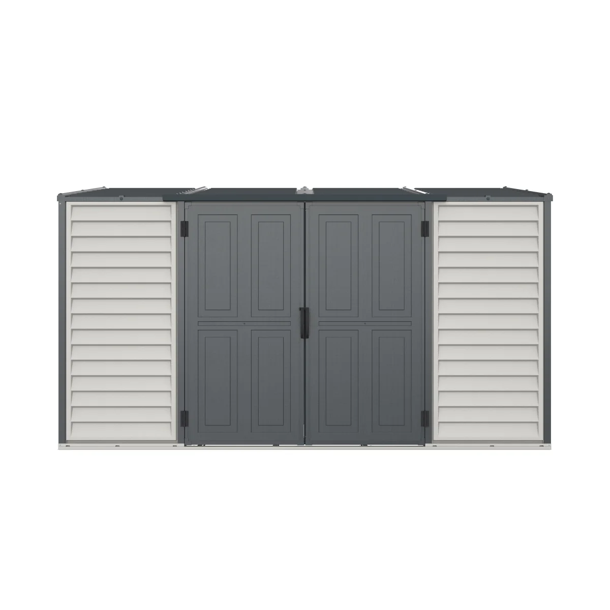 DuraMax | 10x4 ft SideMate Plus Pro Vinyl Plastic Storage Shed with Double Doors and Foundation - Image 2