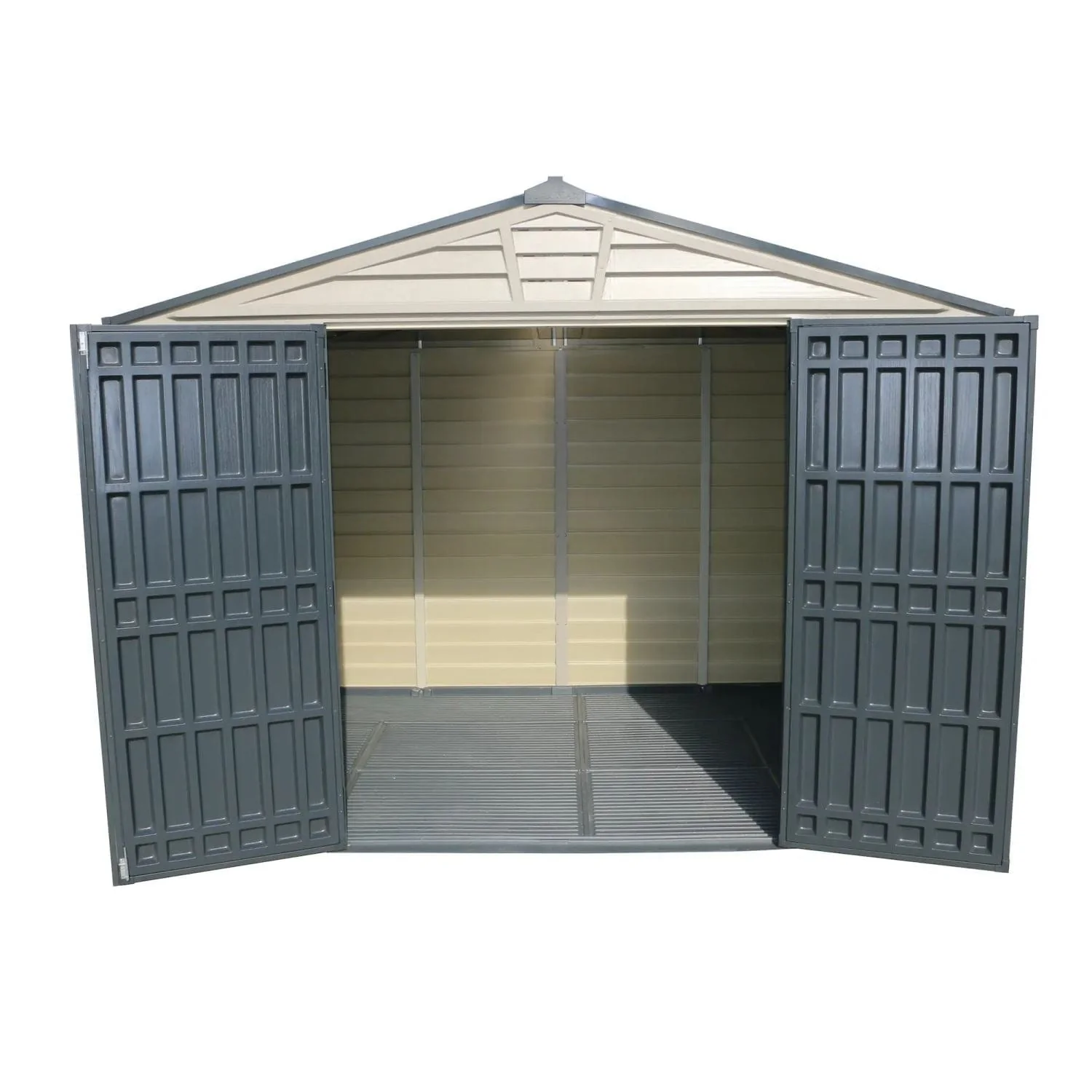 DuraMax | 10x8x6 ft StoreMax Plus Vinyl Plastic Storage Shed With Molded Floor - Image 6