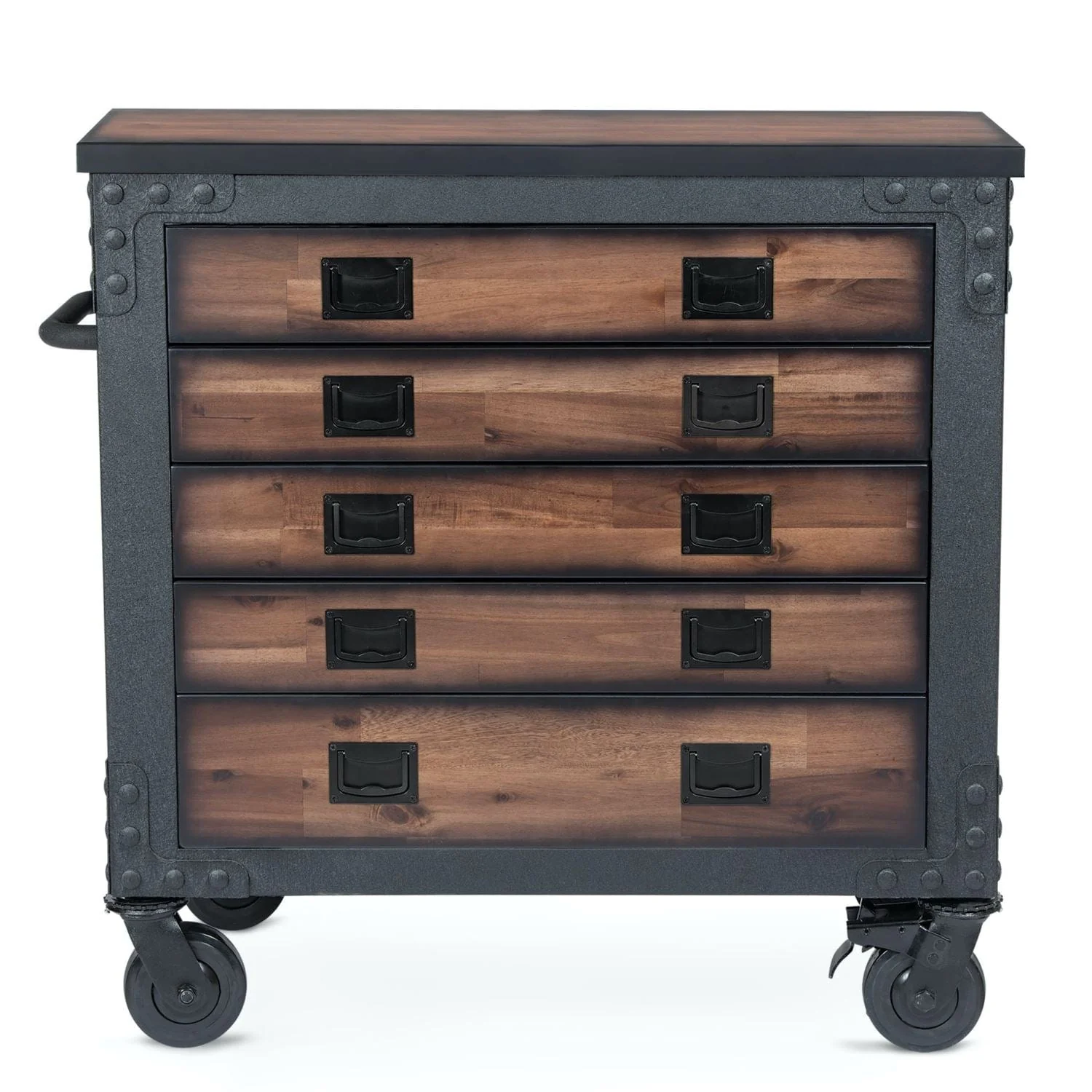 DuraMax | 36" 5 Drawer Rolling Tool Chest with Wood Top - Image 4