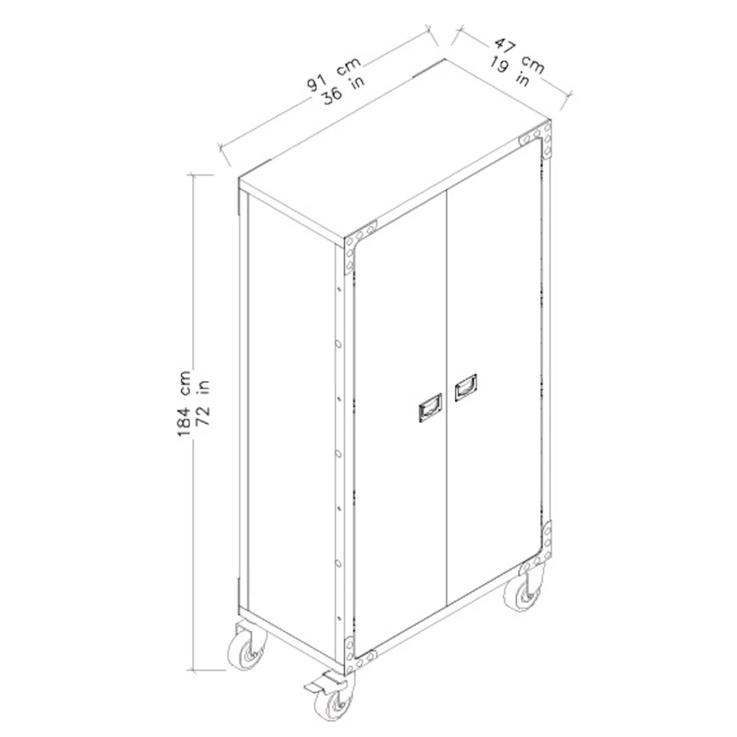DuraMax | 36 In. W x 72 In. H Industrial Free Standing Cabinet With Wheels - Image 11