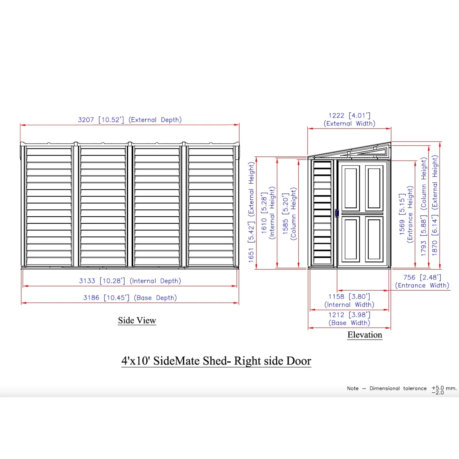 DuraMax | 4 ft Wide SideMate Vinyl Plastic Storage Shed with Foundation - Image 36