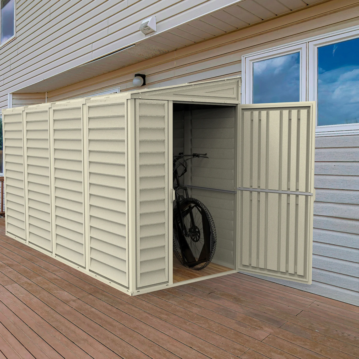 DuraMax | 4 ft Wide SideMate Vinyl Plastic Storage Shed with Foundation - Image 38