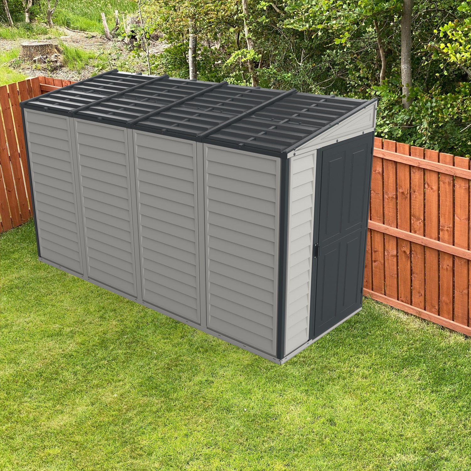 DuraMax | 4 ft Wide SideMate Vinyl Plastic Storage Shed with Foundation - Image 45