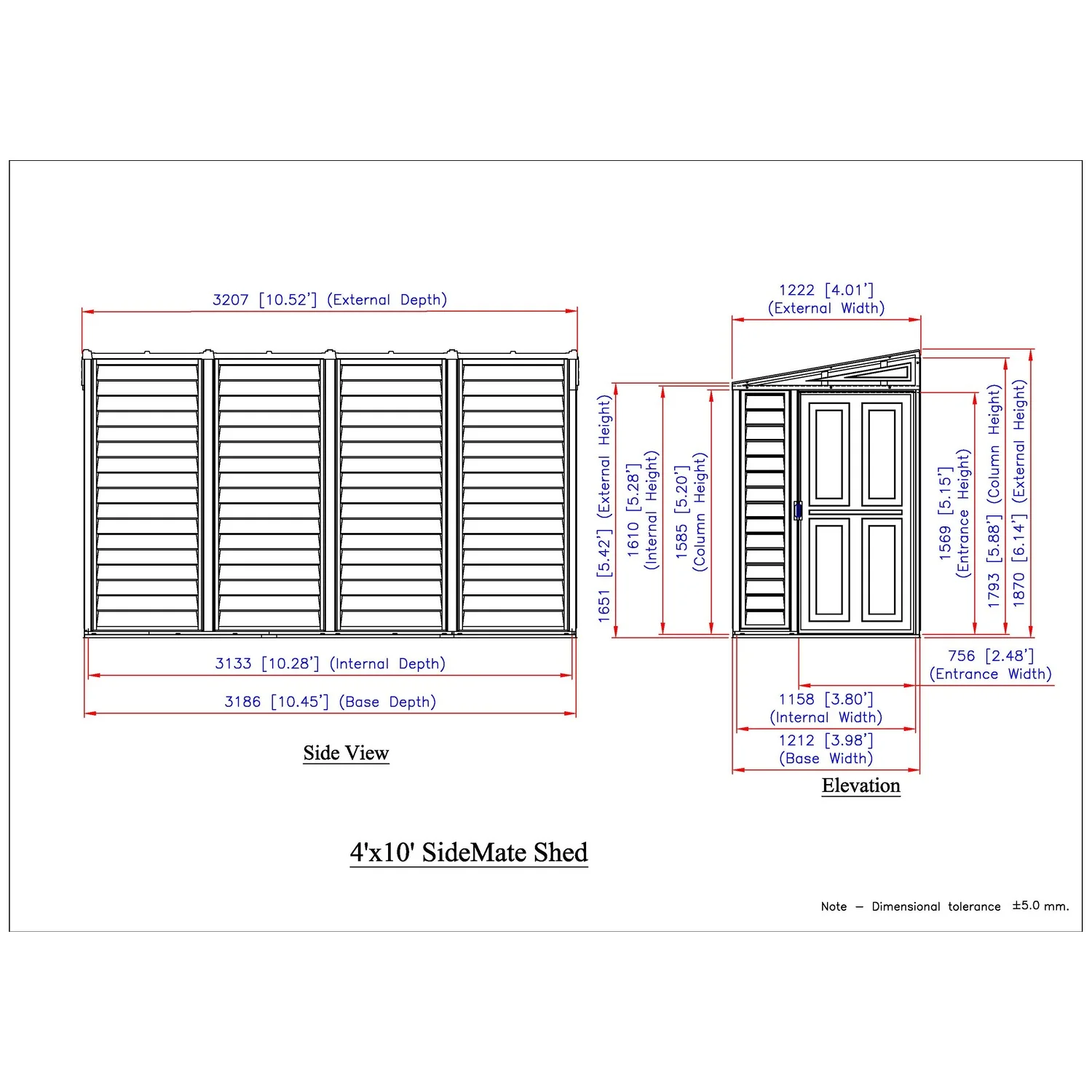 DuraMax | 4 ft Wide SideMate Vinyl Plastic Storage Shed with Foundation - Image 47
