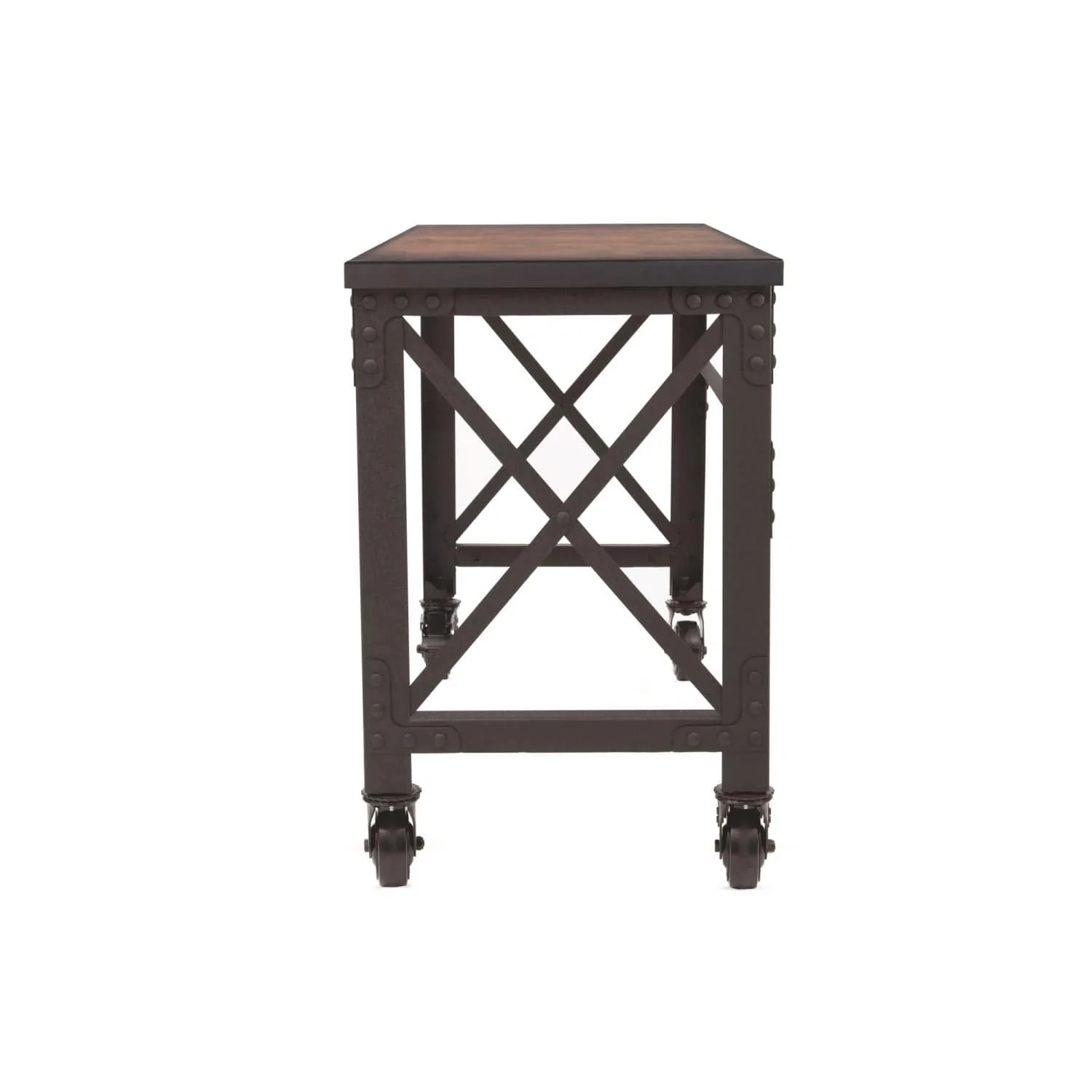 DuraMax | 52 In. x 24 In. Rolling Industrial Worktable Desk with Solid Wood Top - Image 5