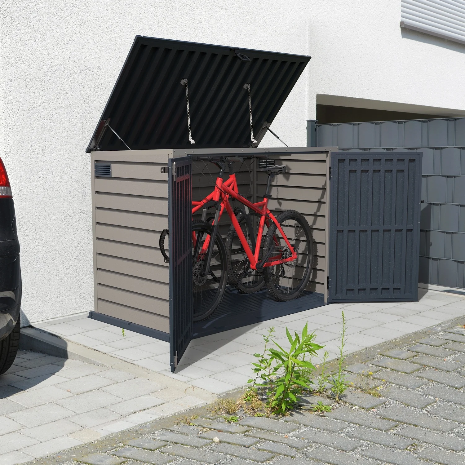 DuraMax | 6.3x3.5 ft Plastic MultiStore Outdoor Horizontal Storage Shed - 2100L - Image 3