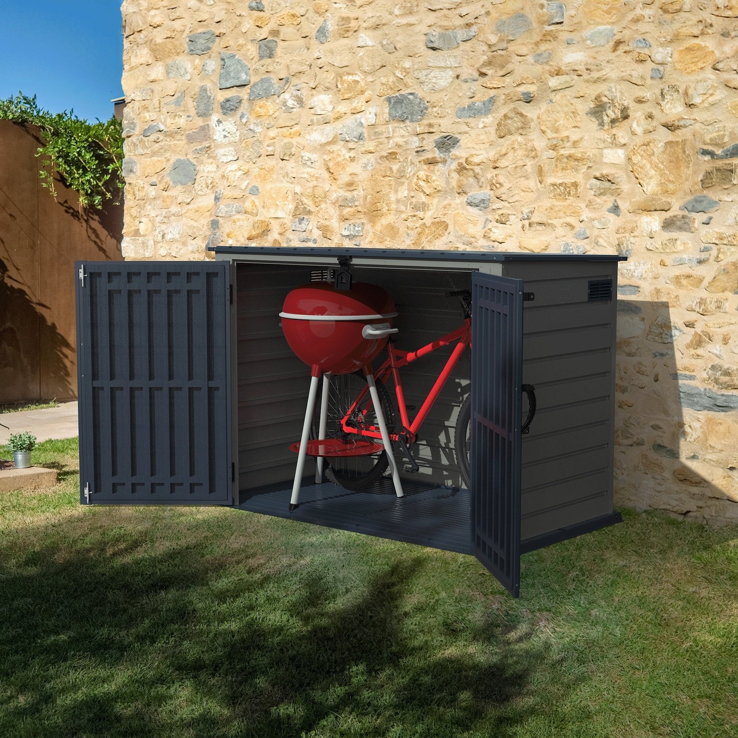 DuraMax | 6.3x3.5 ft Plastic MultiStore Outdoor Horizontal Storage Shed - 2100L - Image 7