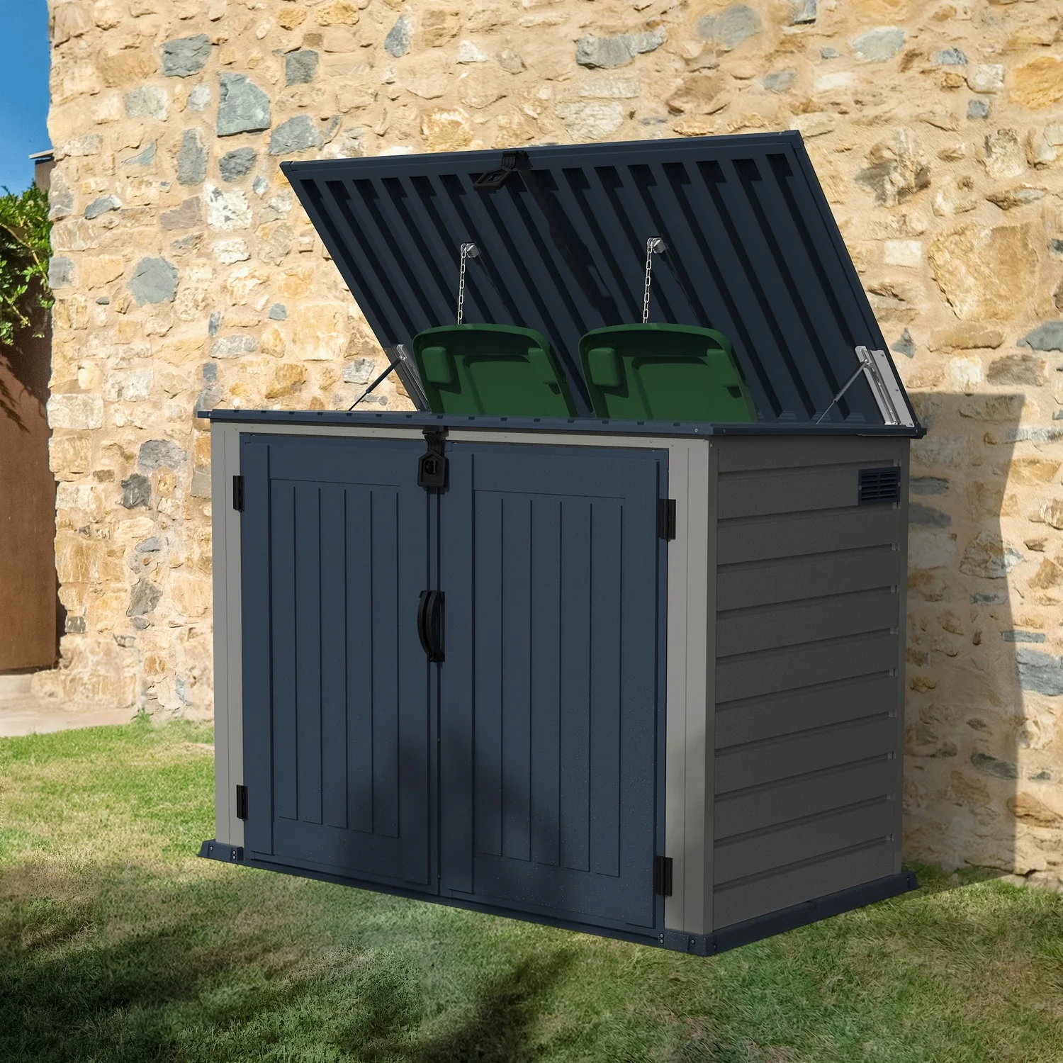 DuraMax | 6.3x3.5 ft Plastic MultiStore Outdoor Horizontal Storage Shed - 2100L - Image 8