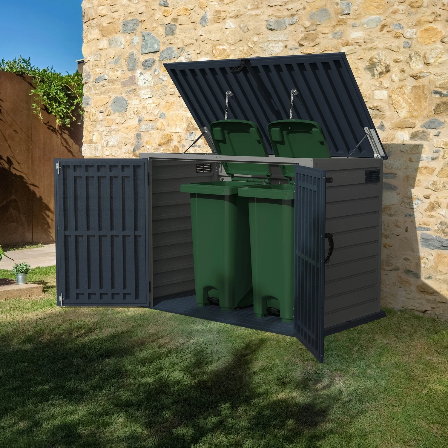 DuraMax | 6.3x3.5 ft Plastic MultiStore Outdoor Horizontal Storage Shed - 2100L - Image 9