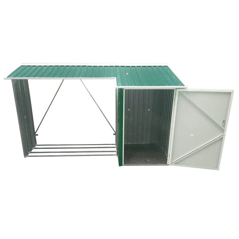 DuraMax | 6x3 ft WoodStore Combo Green with Off White Trim - Image 3