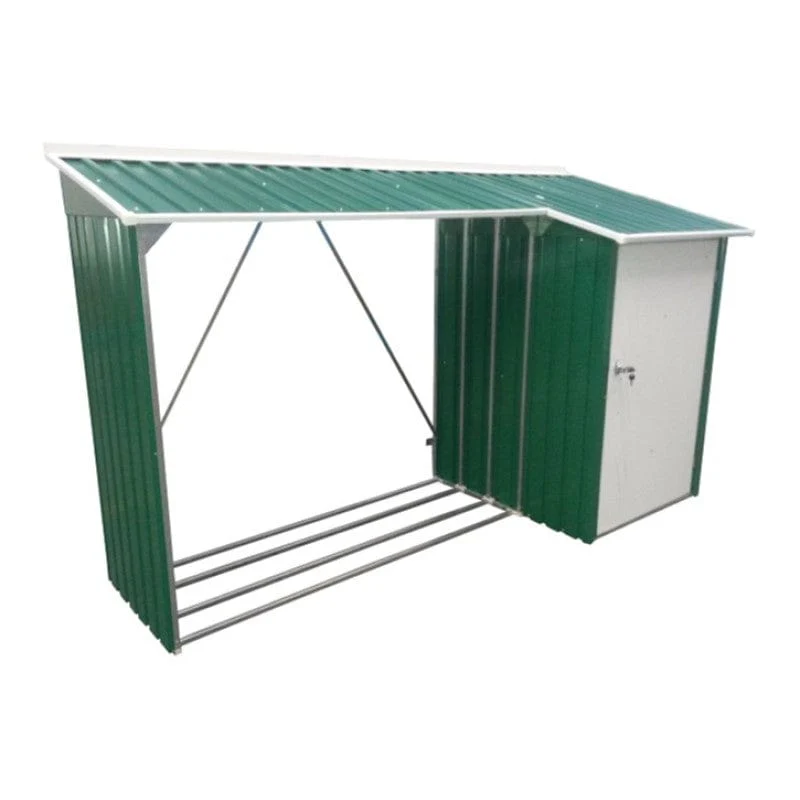 DuraMax | 6x3 ft WoodStore Combo Green with Off White Trim - Image 4