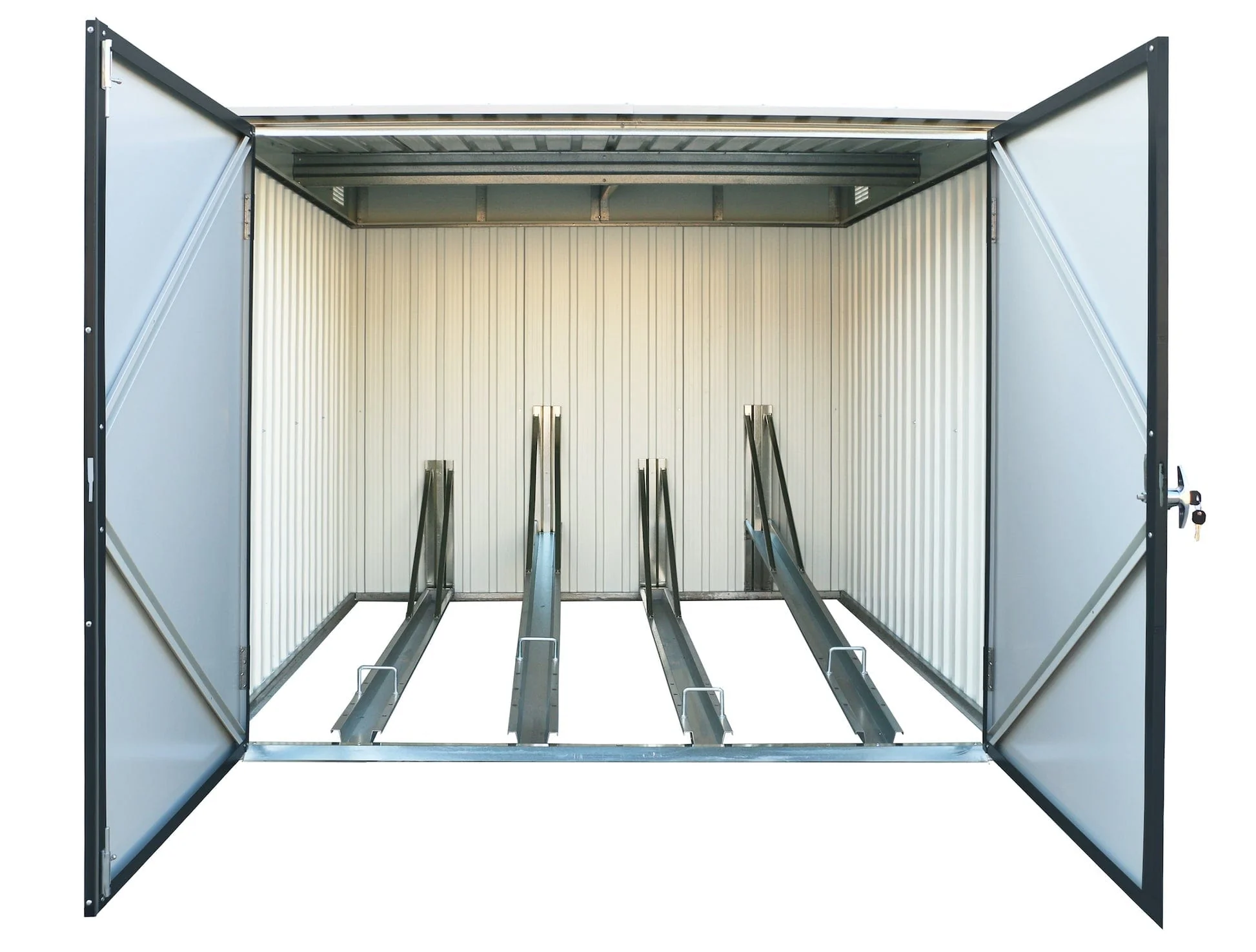 DuraMax | 6x6 ft Galvanized Steel Bicycle Storage Shed with Floor - Image 11