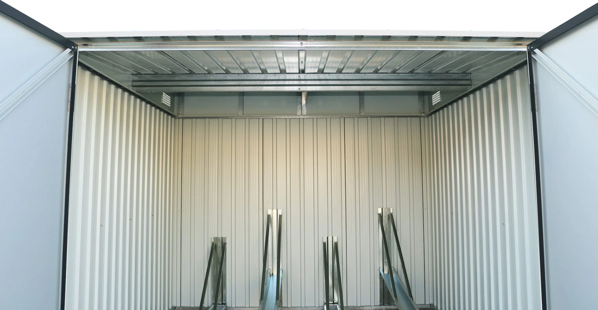 DuraMax | 6x6 ft Galvanized Steel Bicycle Storage Shed with Floor - Image 12