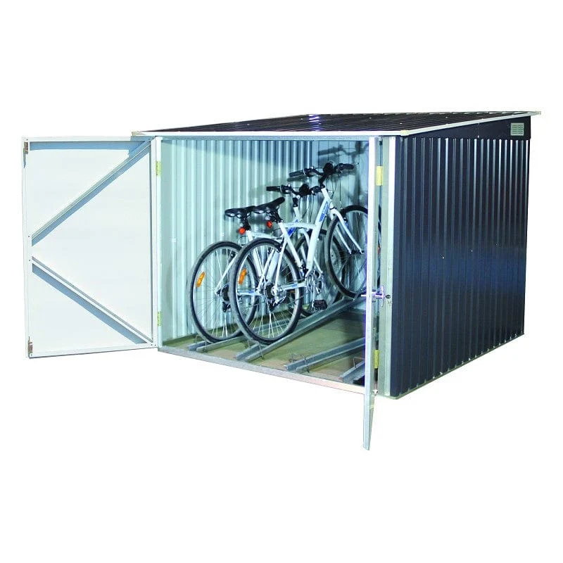 DuraMax | 6x6 ft Galvanized Steel Bicycle Storage Shed with Floor - Image 13