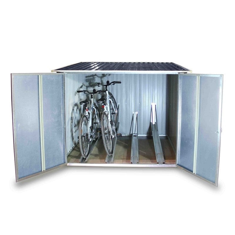 DuraMax | 6x6 ft Galvanized Steel Bicycle Storage Shed with Floor - Image 14