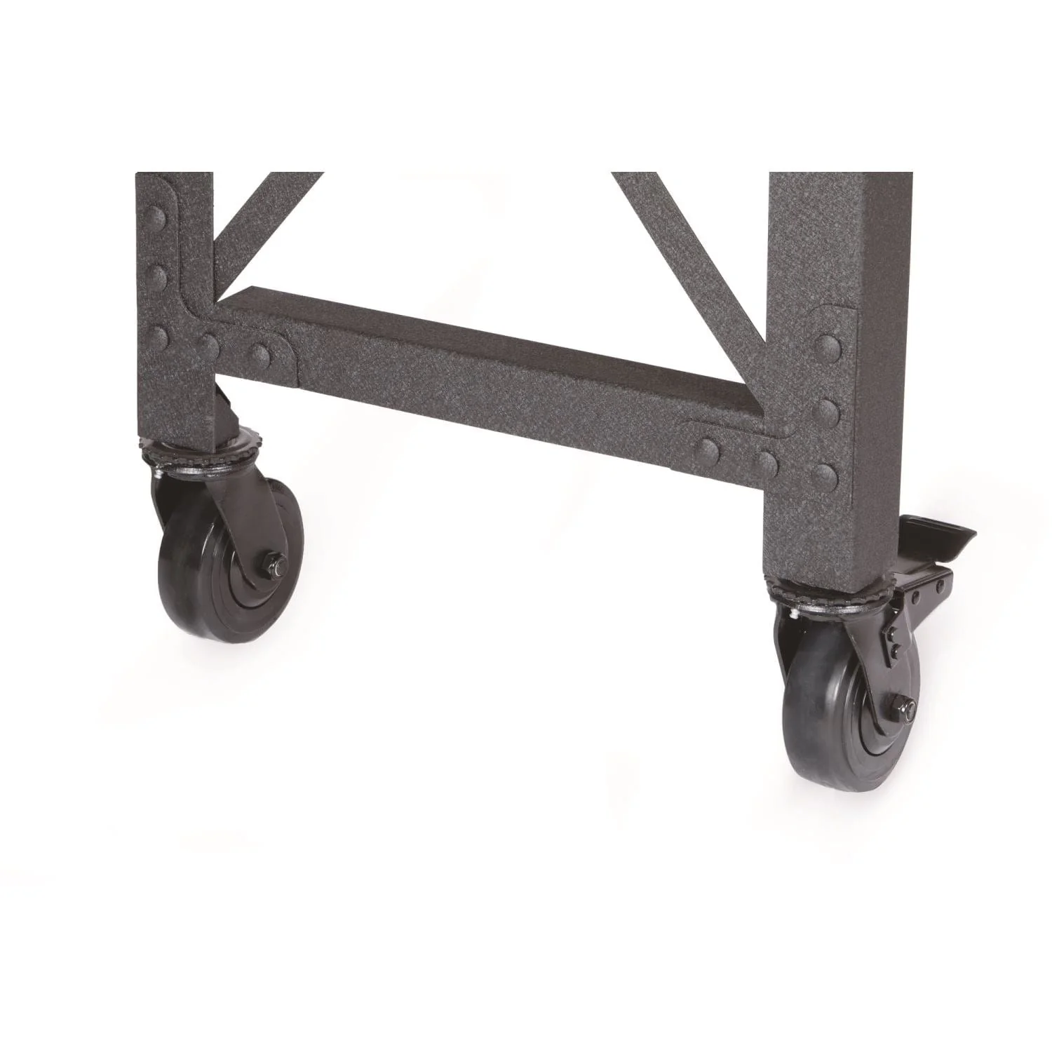 DuraMax | 72 In. x 24 In. Rolling Industrial Worktable Desk With Solid Wood Top - Image 8