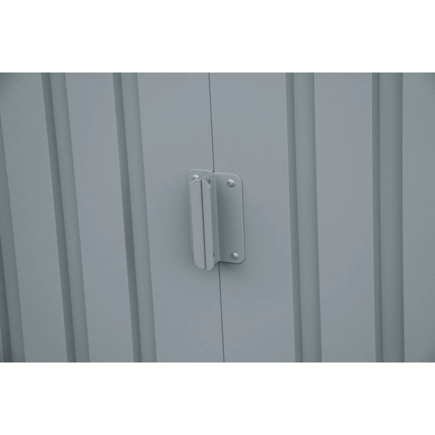 DuraMax | 8x6 ft Top Pent Roof Metal Storage Shed With Skylight - Light Gray - Image 7