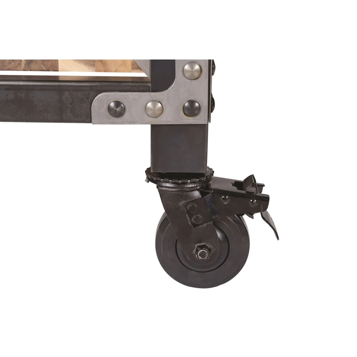DuraMax | Darby 72" Industrial Metal & Wood Kitchen Island Desk With Drawers - Image 8
