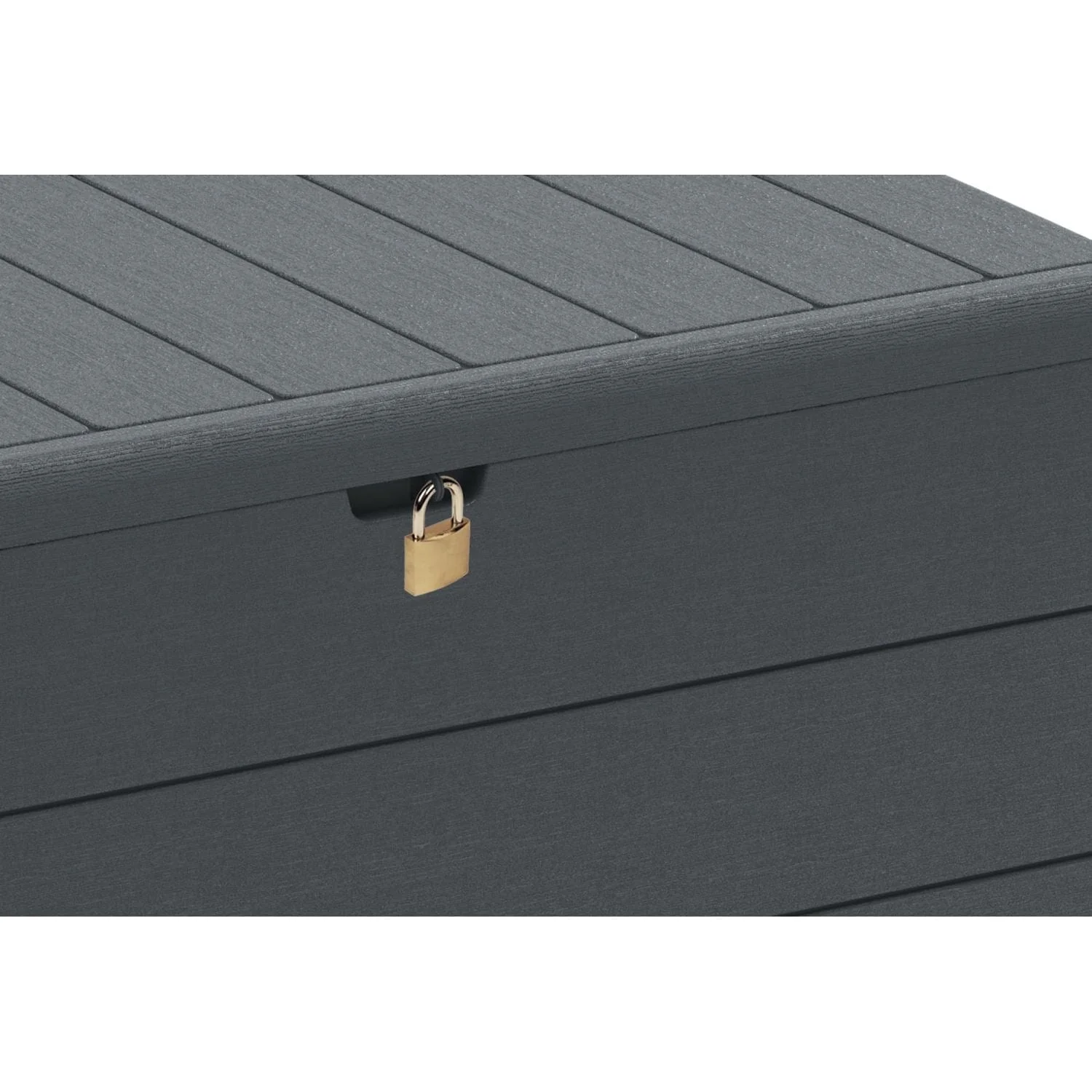 DuraMax | Deck Box Cedar Grain 110 Gallon Gray - Image 5