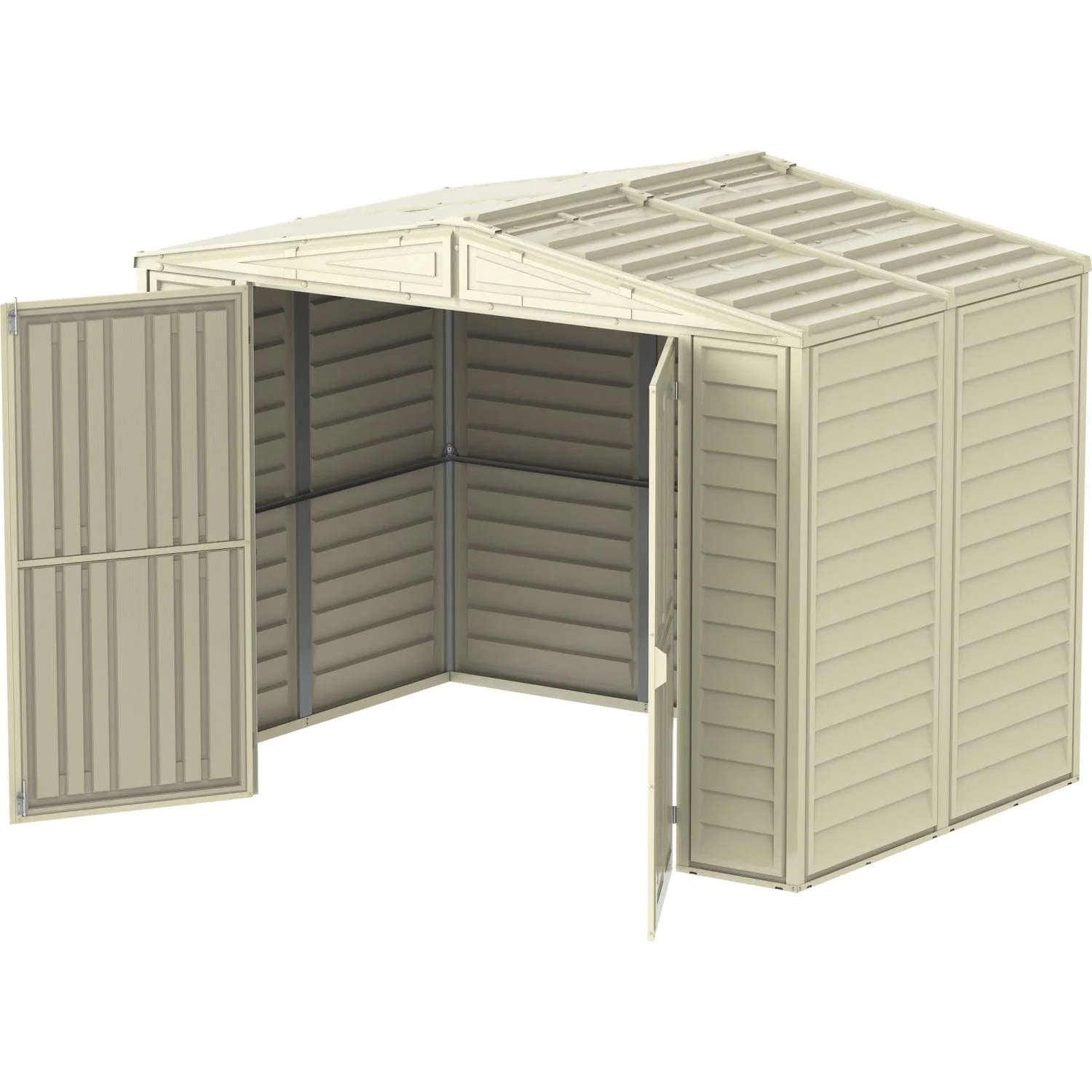 DuraMax | DuraMate 8x5.5x6 ft Vinyl Plastic Storage Shed with Foundation - Image 8