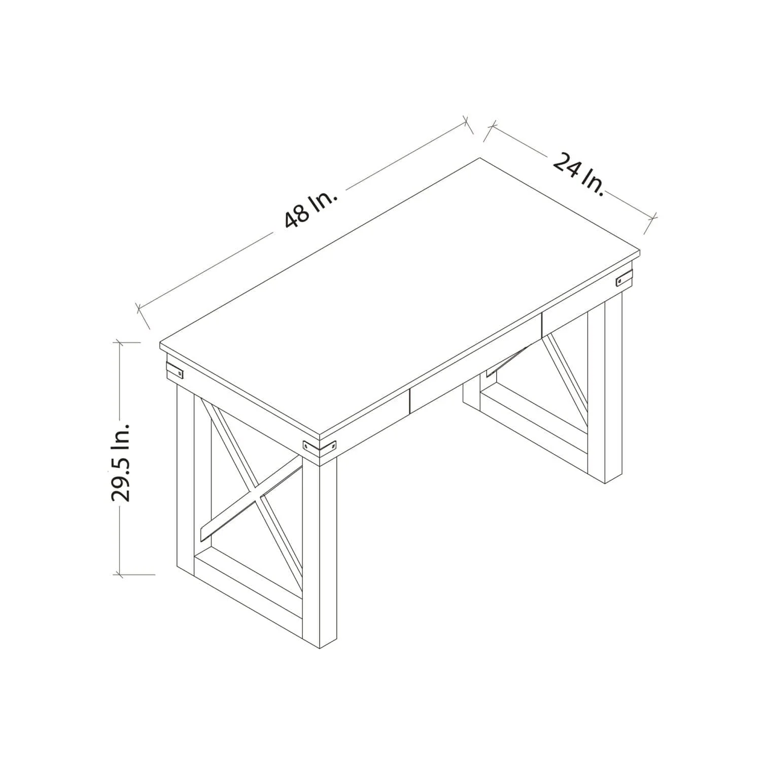 DuraMax | Felix 48" Wood Desk with Drawer - Image 11