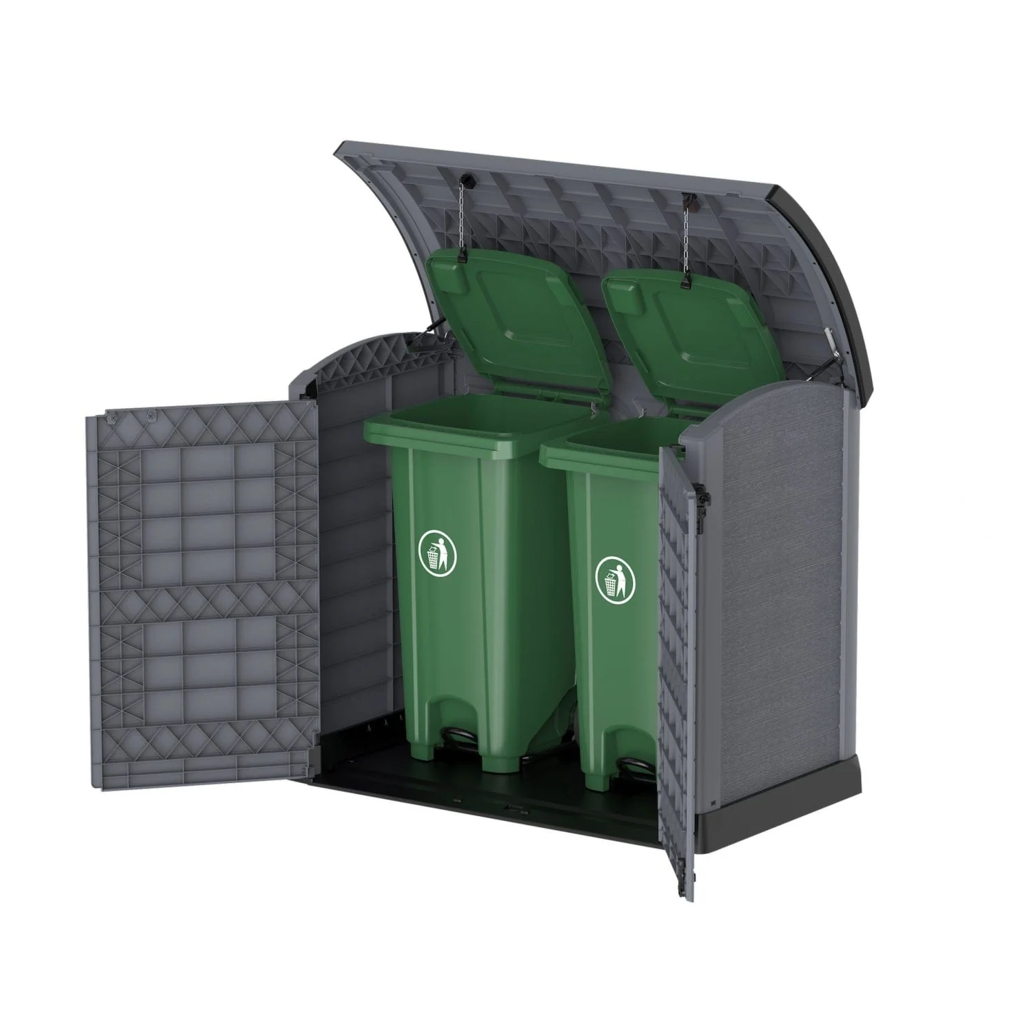 DuraMax | 4.5x2.8 ft Heavy Plastic StoreAway Multipurpose Horizontal Shed with Arc Lid - 1200L - Image 13