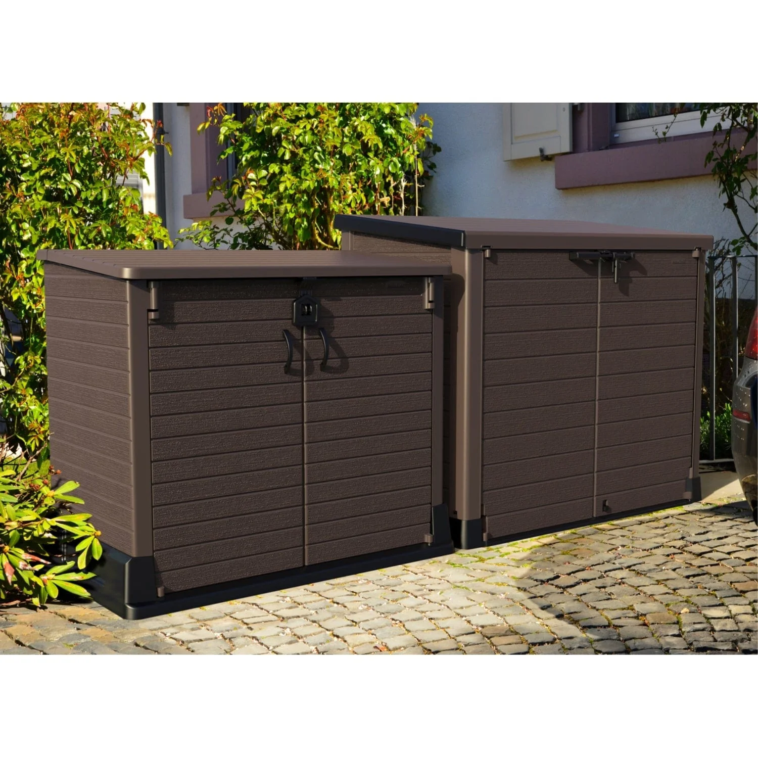 DuraMax | 4.5x2.8 ft Heavy Plastic StoreAway Multipurpose Horizontal Shed with Flat Lid - 1200L - Image 3