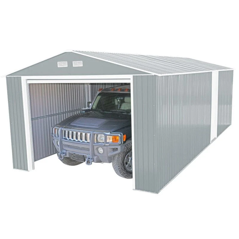 DuraMax | Imperial Metal Garage 12X20 Light Grey With Off White Trim | Western States - Image 8