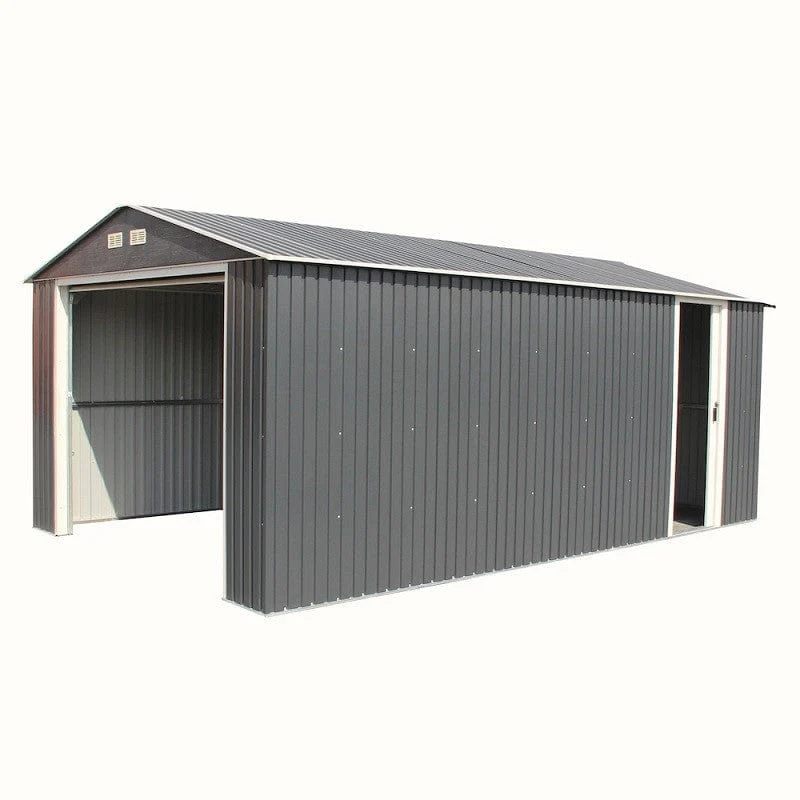 DuraMax | Imperial Metal Garage 12X26 Dark Gray with White | Eastern States - Image 27