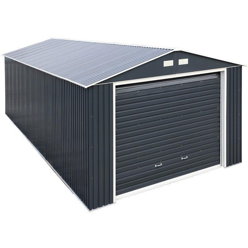 DuraMax | Imperial Metal Garage 12X26 Dark Gray with White | Western States - Image 18