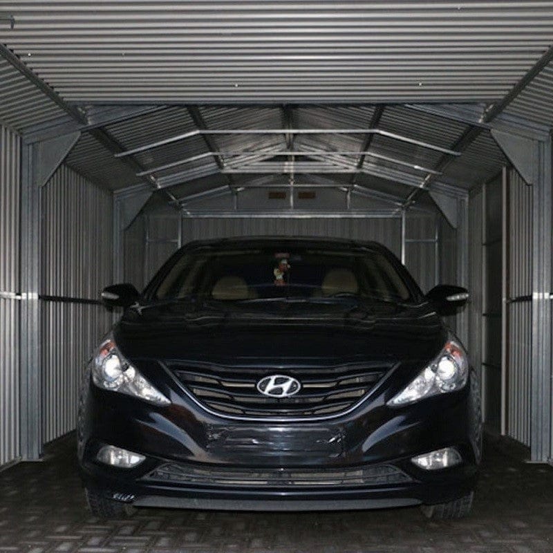 DuraMax | Imperial Metal Garage 12X26 Dark Gray with White | Western States - Image 29