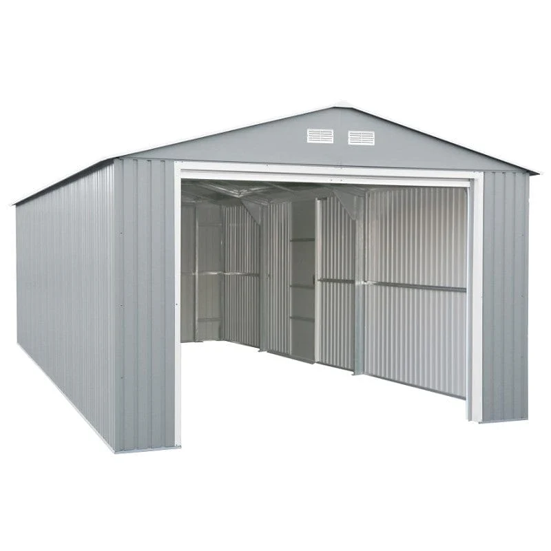 DuraMax | Imperial Metal Garage 12X26 Light Grey With Off White Trim | Western States - Image 3